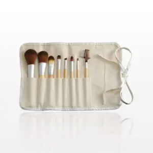 FACES by Brandi 8 Piece Brush Set with cotton roll & tie pouch in a pouch.