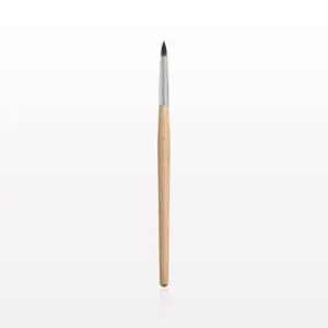 A FACES by Brandi Lip Brush with a wooden handle on a white background.