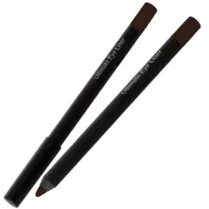 Black eyeliner pencils with brown tips.