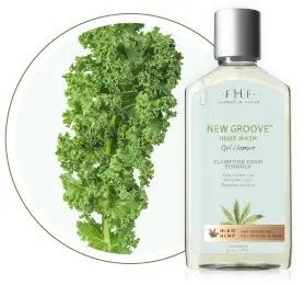 A bottle of new grove cleanser with kale.