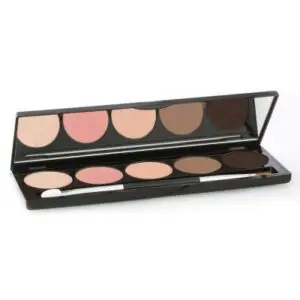 Eye shadow palette with applicator brush.