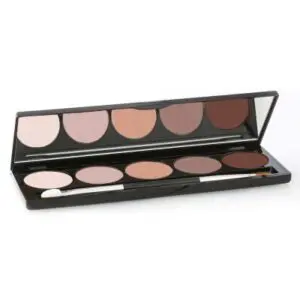 Eyeshadow palette with applicator brush.