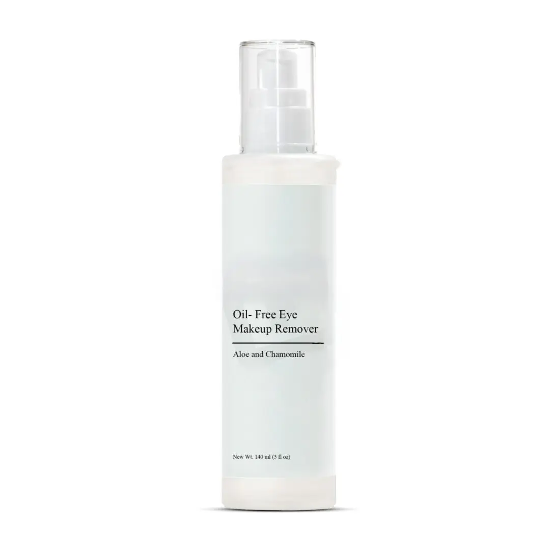 Oil-free eye makeup remover bottle.