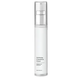 White bottle of hydrating foundation primer.