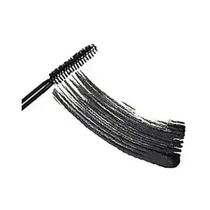 Mascara brush with black makeup stroke.