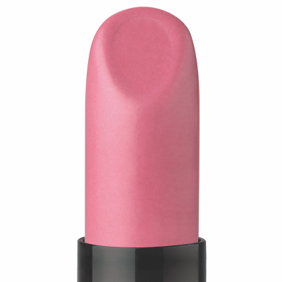 Pink lipstick on white background.