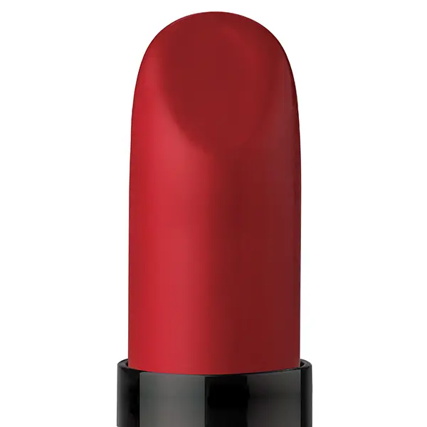 Red lipstick in a black tube.
