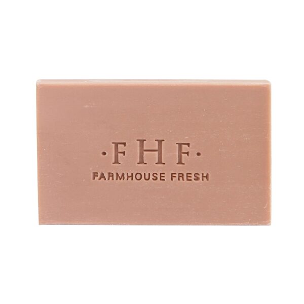 A bar of soap with the words farmhouse fresh on it.