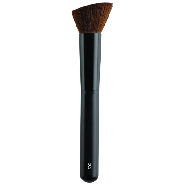 Black angled makeup brush 202.