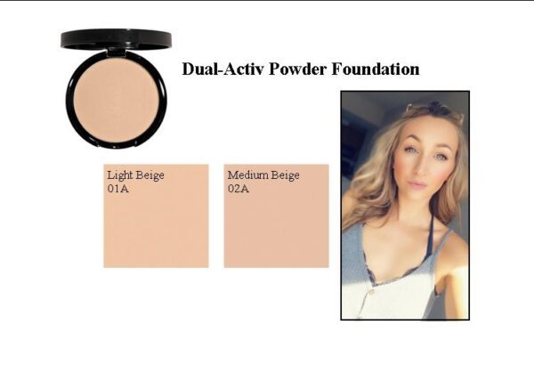 Dual - active powder foundation.