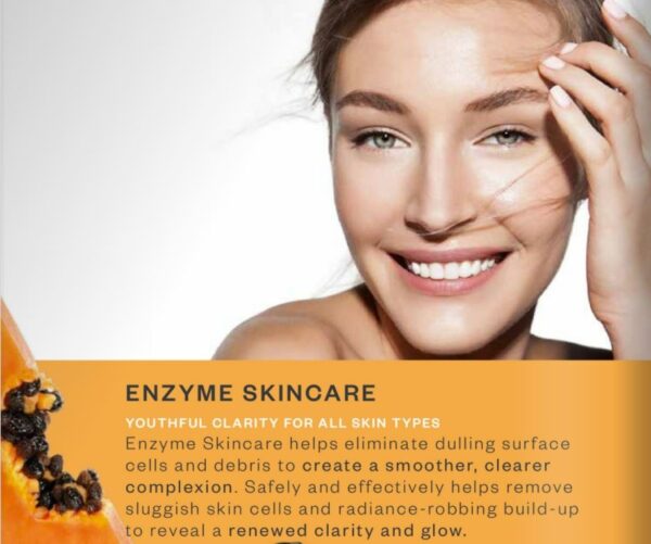 An advertisement for enzyme skin care.