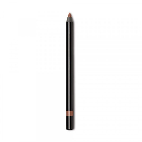 A brown eye pencil on a white background.