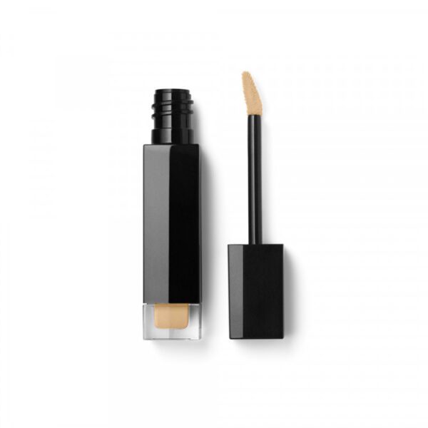 A concealer with a light beige shade on a white background.