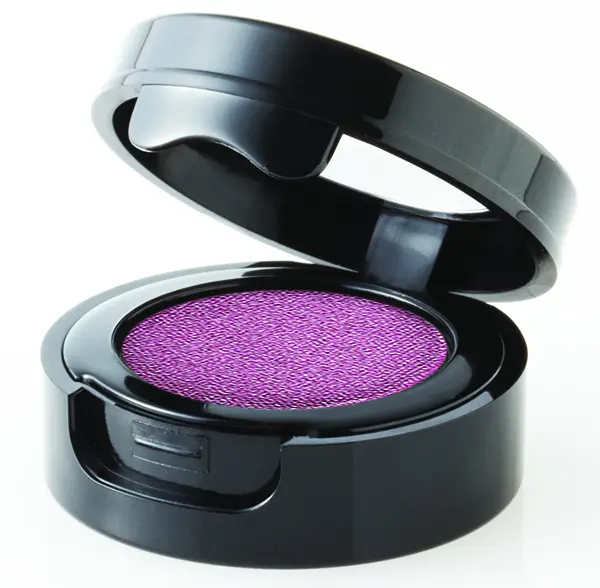 A "FACES by Brandi Mid Size Eye Shadow Single" with a black lid on a white background.