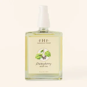 Here's an alt tag for the image: Farmhouse Fresh Quinceberry Body Oil
