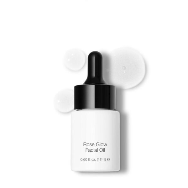 Rose glow serum on a white background.