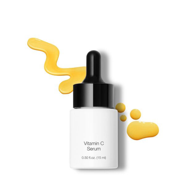 Vitamin c serum on a white background.