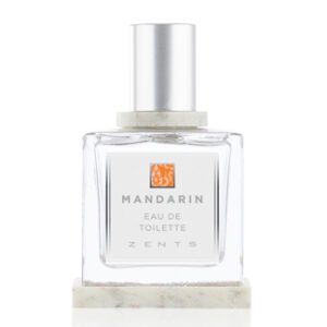 A bottle of mandarin eau de toilette.