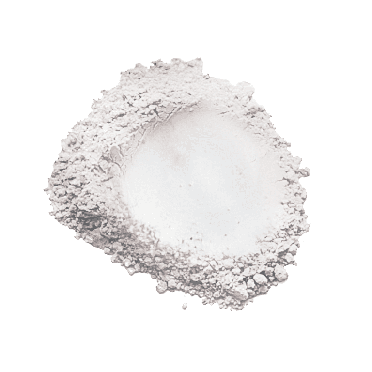 White powder on a plain background.