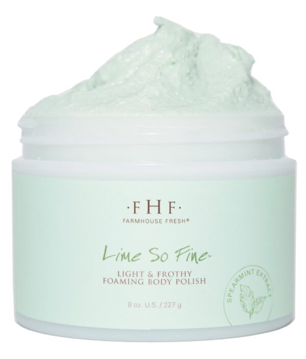 FHF Lime So Fine Foaming Body Polish face mask.