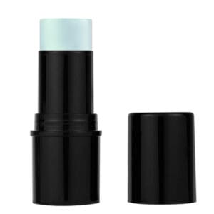 Black lipstick tube with light blue stick.